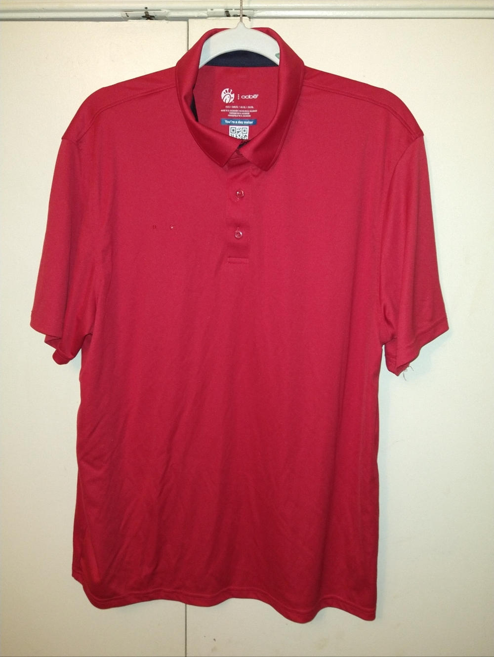 Oobe Chick-fil-A Red Short Sleeve Polo Shirt Men's sz Large.